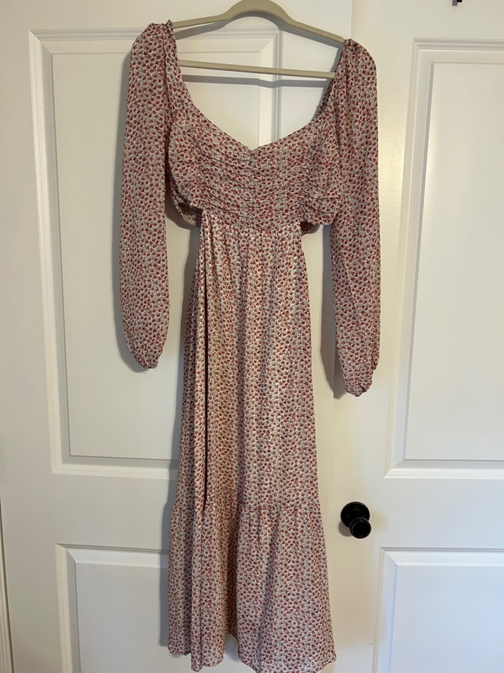 Floral smocked maxi dress